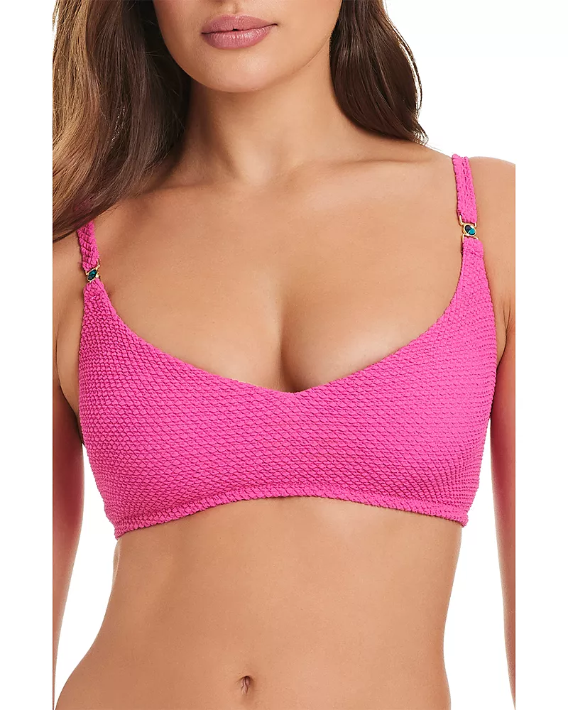 Red Carter V Front Bralette Bikini Top
