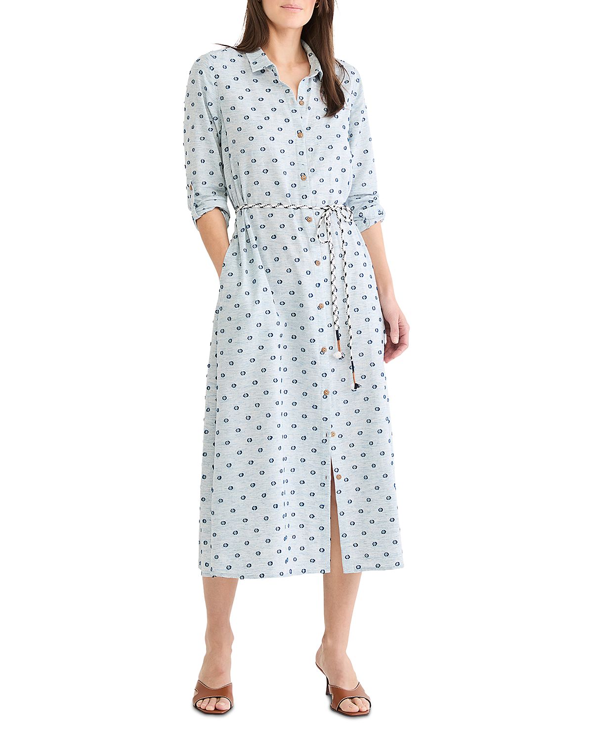 Nic+Zoe Clipped Dot Liana Shirt Dress