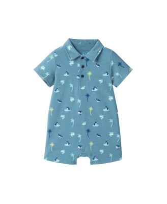 Boys' Printed Baby Polo Romper - Baby
