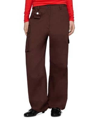 Ganni Stretch Cotton Cargo Trousers