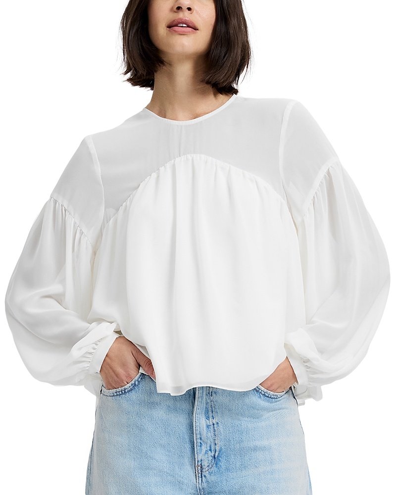 French Connection Marina Curved Yoke Top