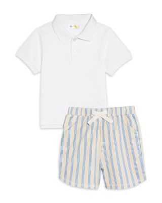 Boys' Short Sleeved Polo & Striped Shorts Set, Baby - Exclusive