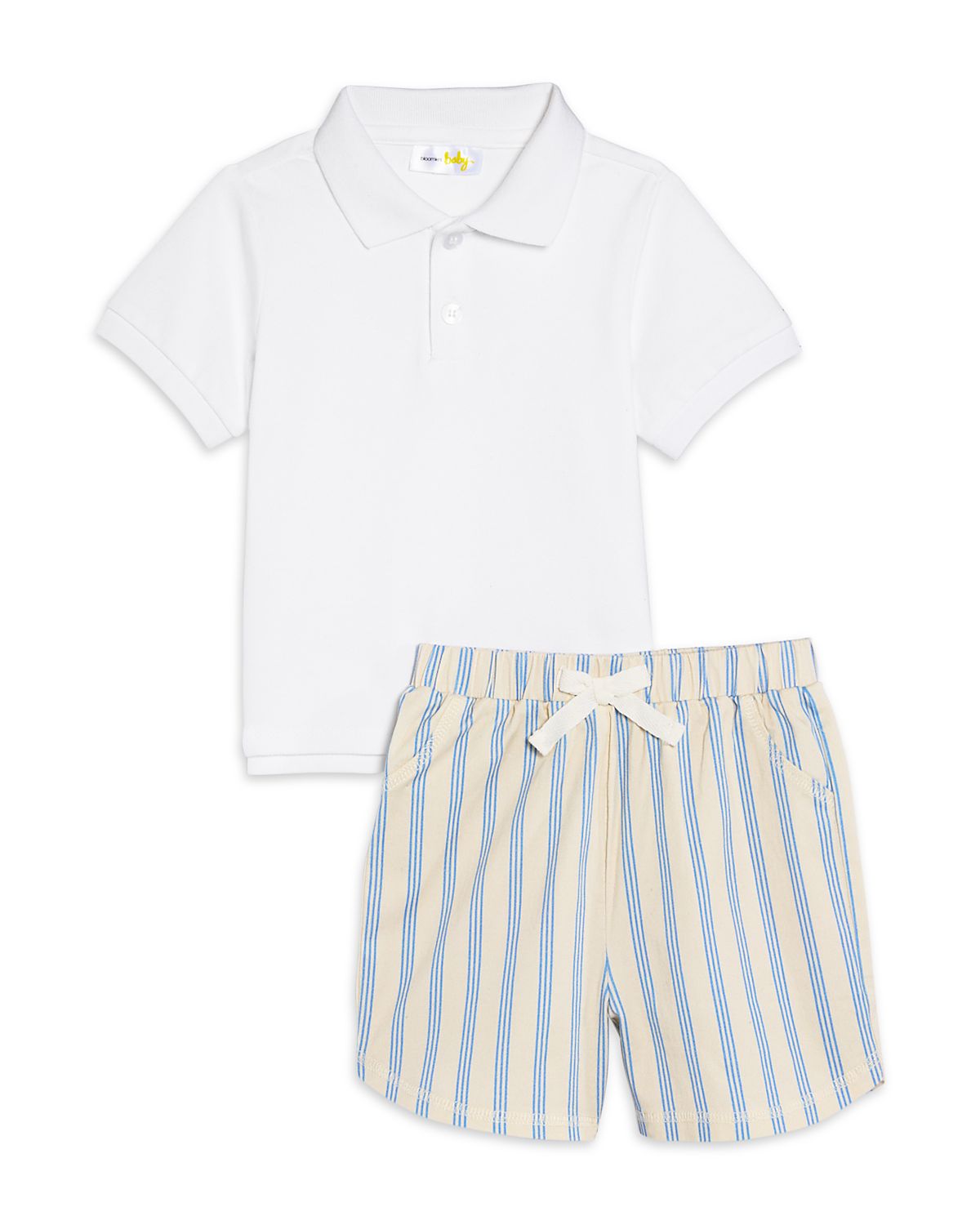 Bloomie's Baby Boys' Short Sleeved Polo & Striped Shorts Set, Baby - Exclusive