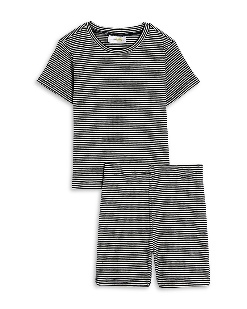 Bloomie's Baby Boys' Striped Waffled Tee & Shorts Set, Baby - Exclusive