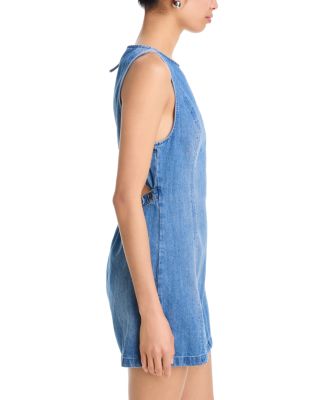 Free People Atlas Denim Mini Dress - Blue Fade