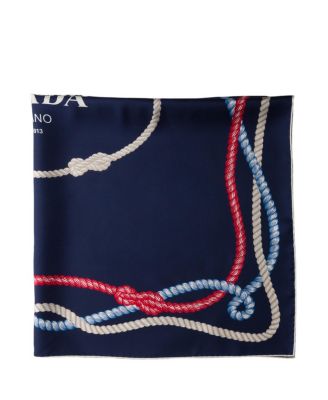 Printed Silk Twill Scarf, 90X90 Cm