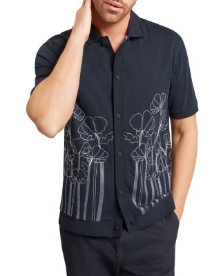 Actton Embroidered Floral Shirt