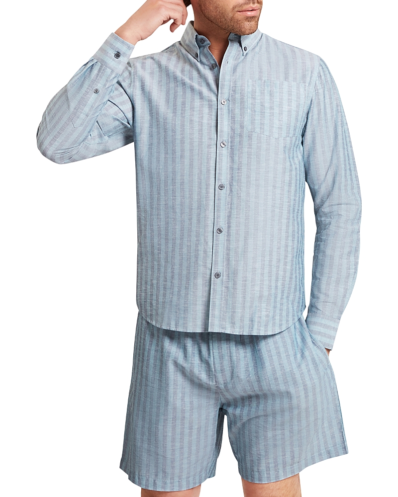 Ted Baker Andersen Linen Blend Stripe Shirt