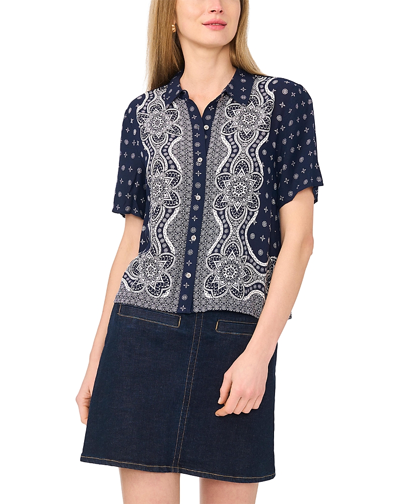 Vince Camuto Collared Button Down Short Sleeve Shirt