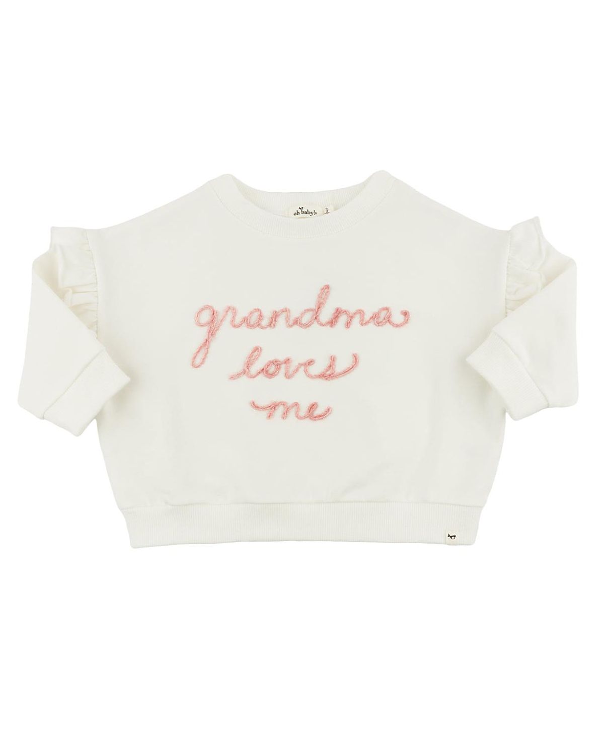 oh baby! Girls' Grandma Loves Me Millie Sweatshirt - Baby, Little Kid
