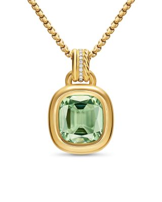 Color Amulet in 18K Yellow Gold with Diamonds, 13mm