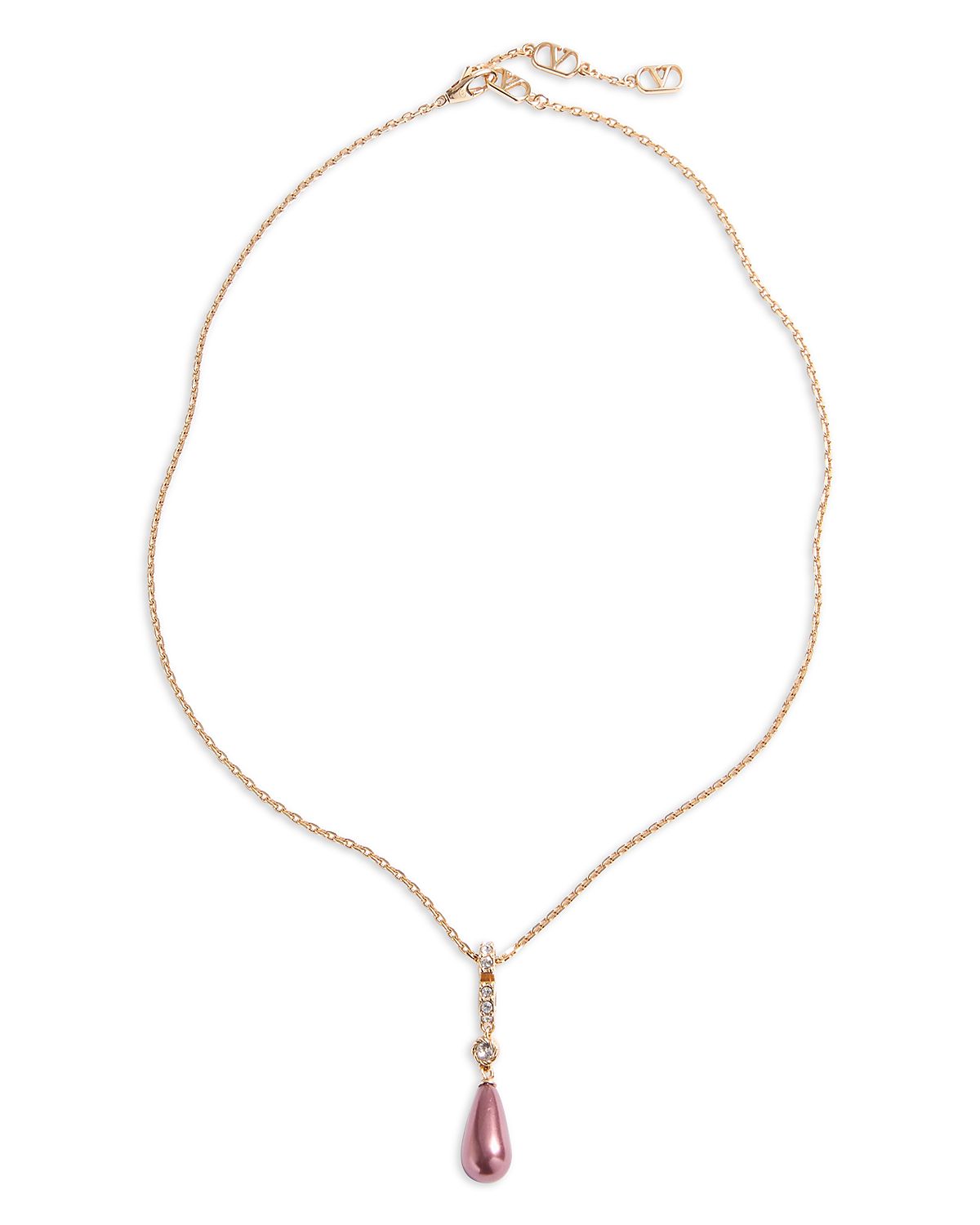 Valentino Garavani Logo Lariat Necklace,