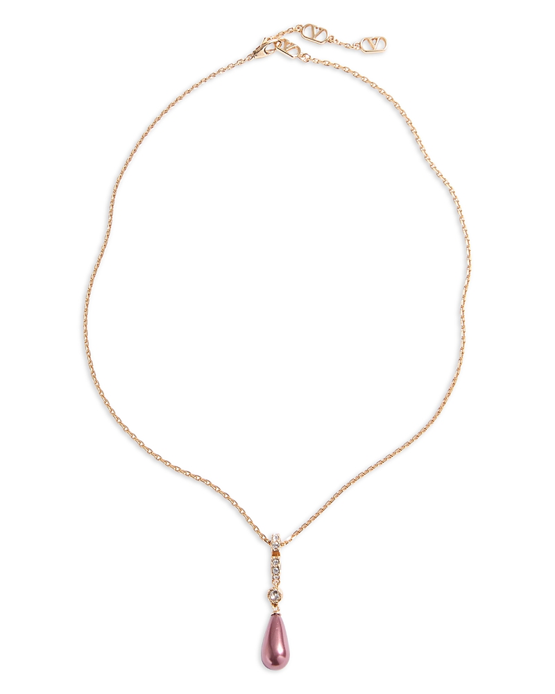 Valentino Garavani Logo Lariat Necklace, 16.5