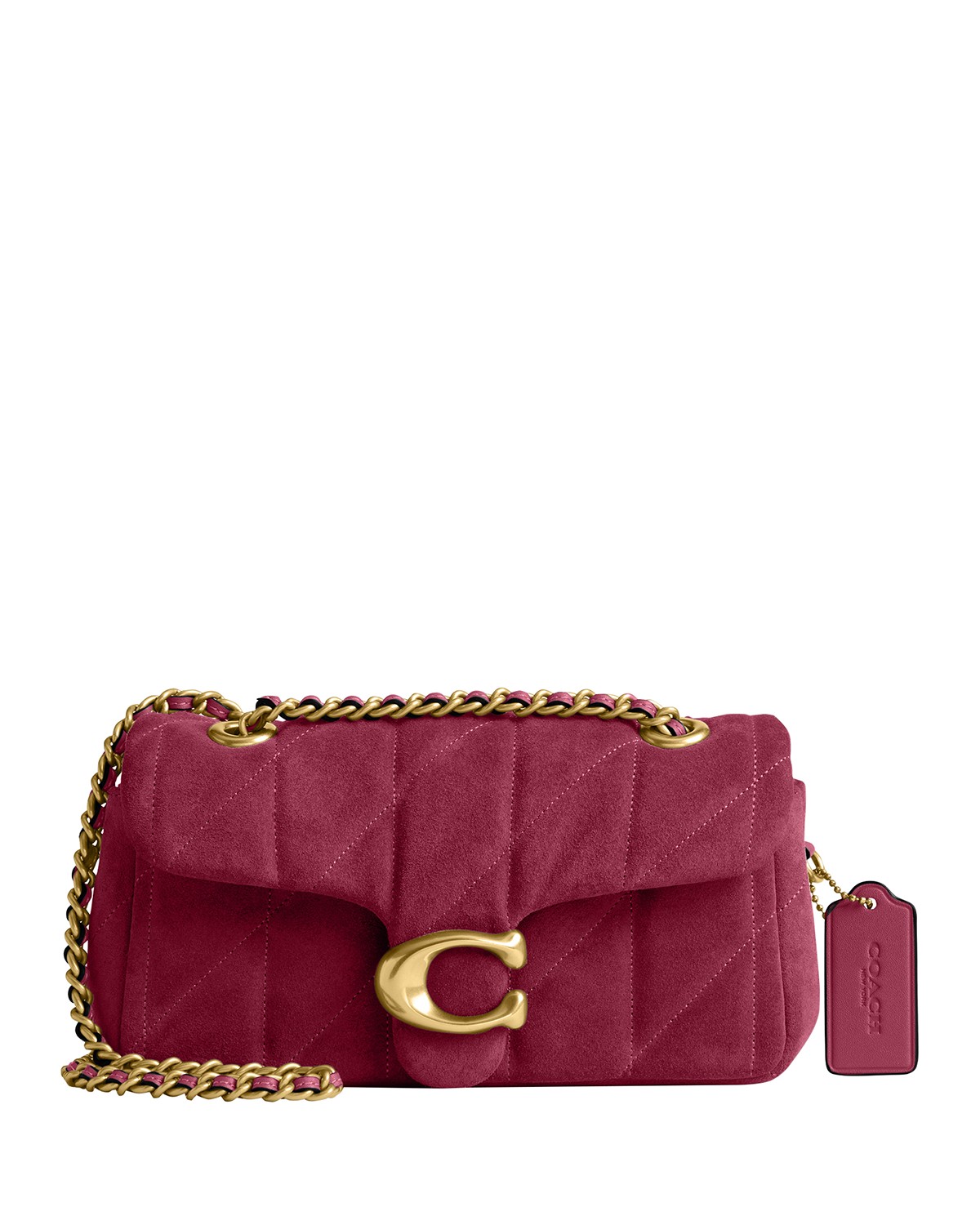 Coach Tabby Suede Quilted Shoulder Bag 20