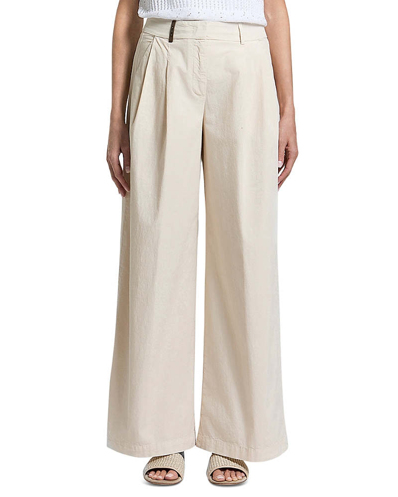 Peserico Double Pleated Wide Leg Pants