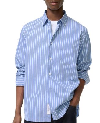 Relaxed Fit Striped Cotton Shirt
