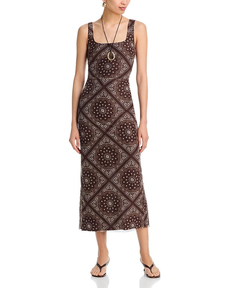 Aqua x Agua Bendita Mesh Cutwork Midi Dress - Exclusive