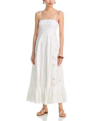 Embroidered Poplin Maxi Dress - Exclusive