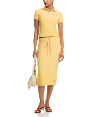 Collared Tee & Pull On Pencil Skirt