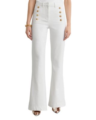 Athena High Rise Flared Jeans in White