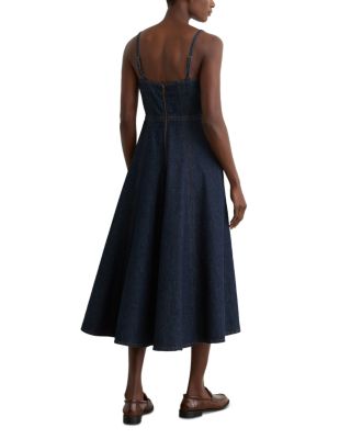 reiss blue dress Fitted Asymmetric Midi in Cobalt 59 / 175cm REISS ANNIE FLORAL PRINT MINI