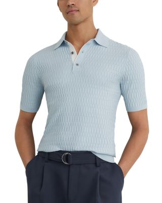 Reiss Era Short Sleeve Textured Sweater Polo