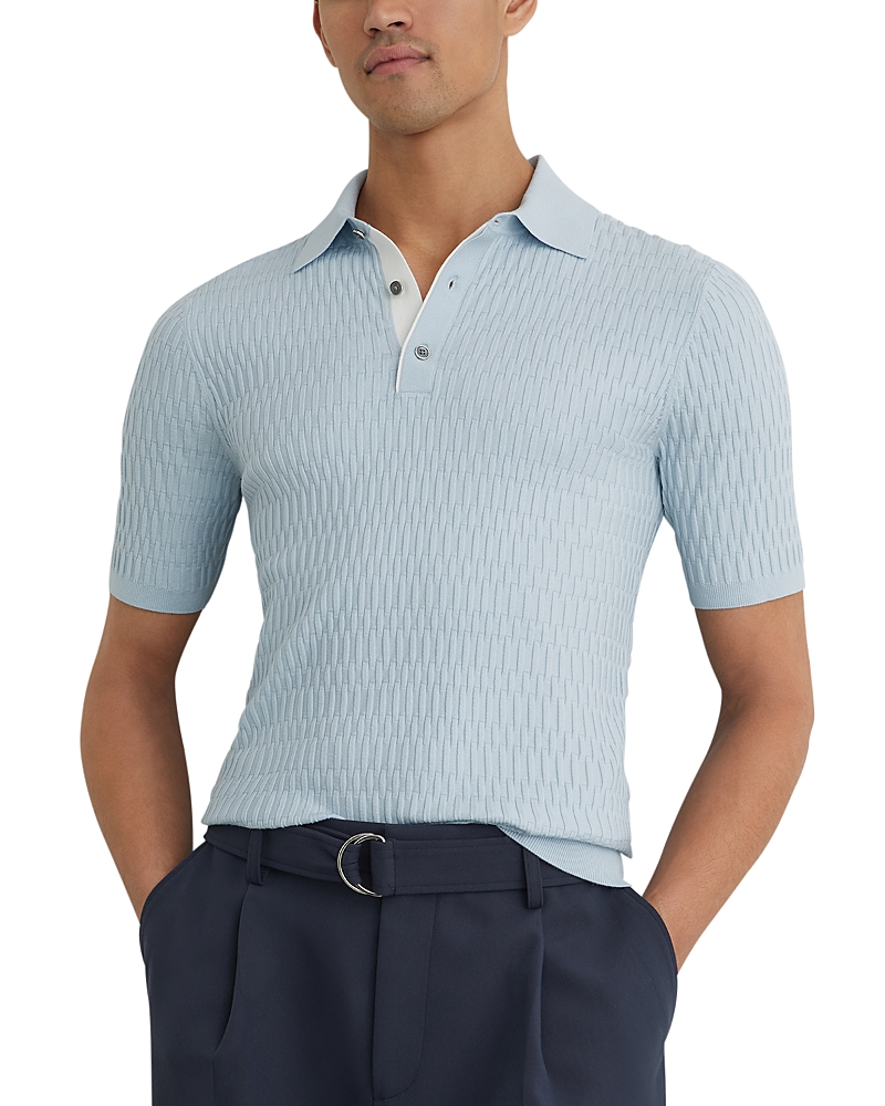 Reiss Era Short Sleeve Textured Sweater Polo