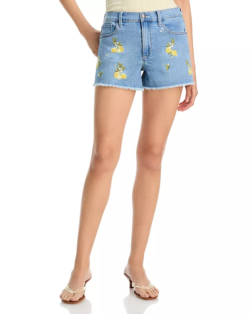 Aqua Lemon Denim Shorts - Exclusive