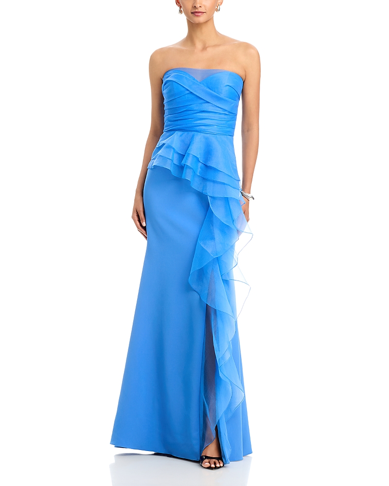 Theia Morgan Crepe & Organza Gown