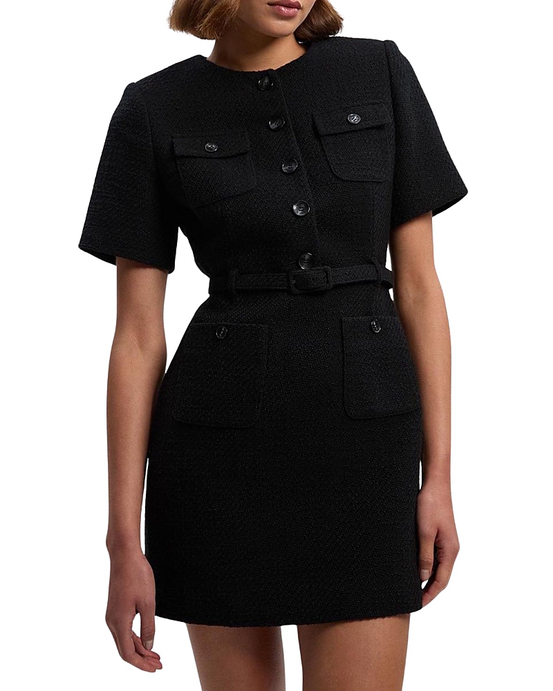 Karen Millen Tweed Belted Mini Dress