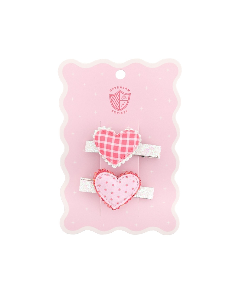 Jollity & Co. Love Birds Heart Hair Clips, Set of 2