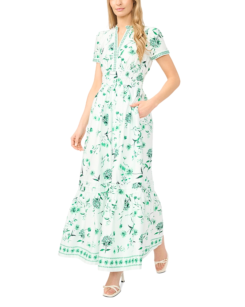 CeCe Shirred Waist Maxi Dress