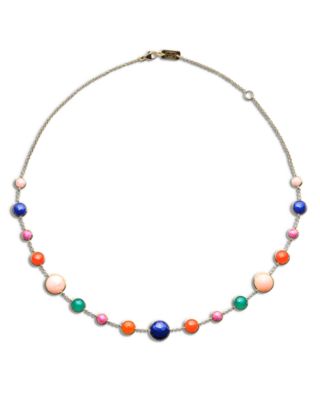 18K Yellow Gold Lollipop Multi Stone Lollitini Festa Long Necklace, 36"