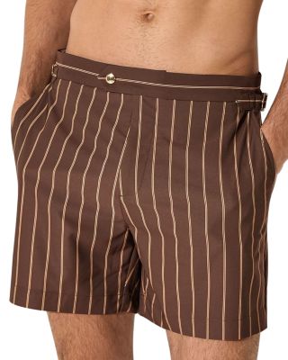 Presley Side Adjuster 12.5" Pinstripe Swim Shorts