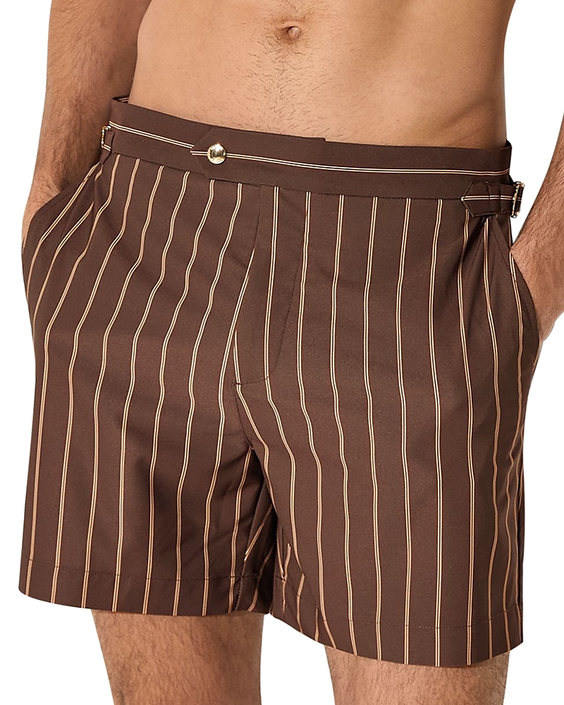 Reiss Presley Side Adjuster 12.5 Pinstripe Swim Shorts