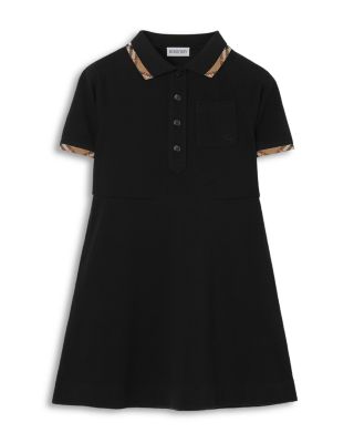 Girls' Check Trim Cotton Polo Shirt Dress - Little Kid, Big Kid