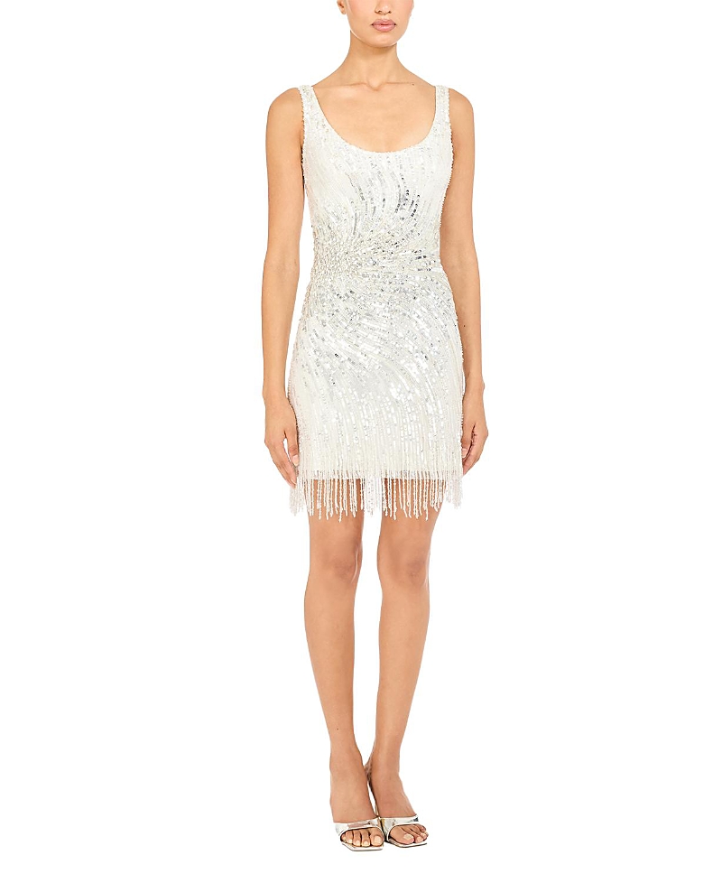 Jenny Packham Noella Sequined Embellished Fringed Mini Dress