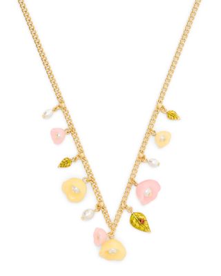 Floral Statement Necklace, 16-18"