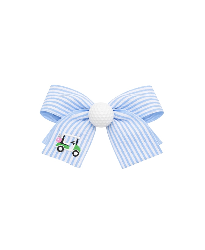 Bits & Bows Girls' Golf Ball Seersucker Hair Bow