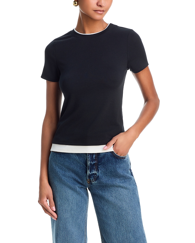 Aqua Contrast Trim Tee - Exclusive