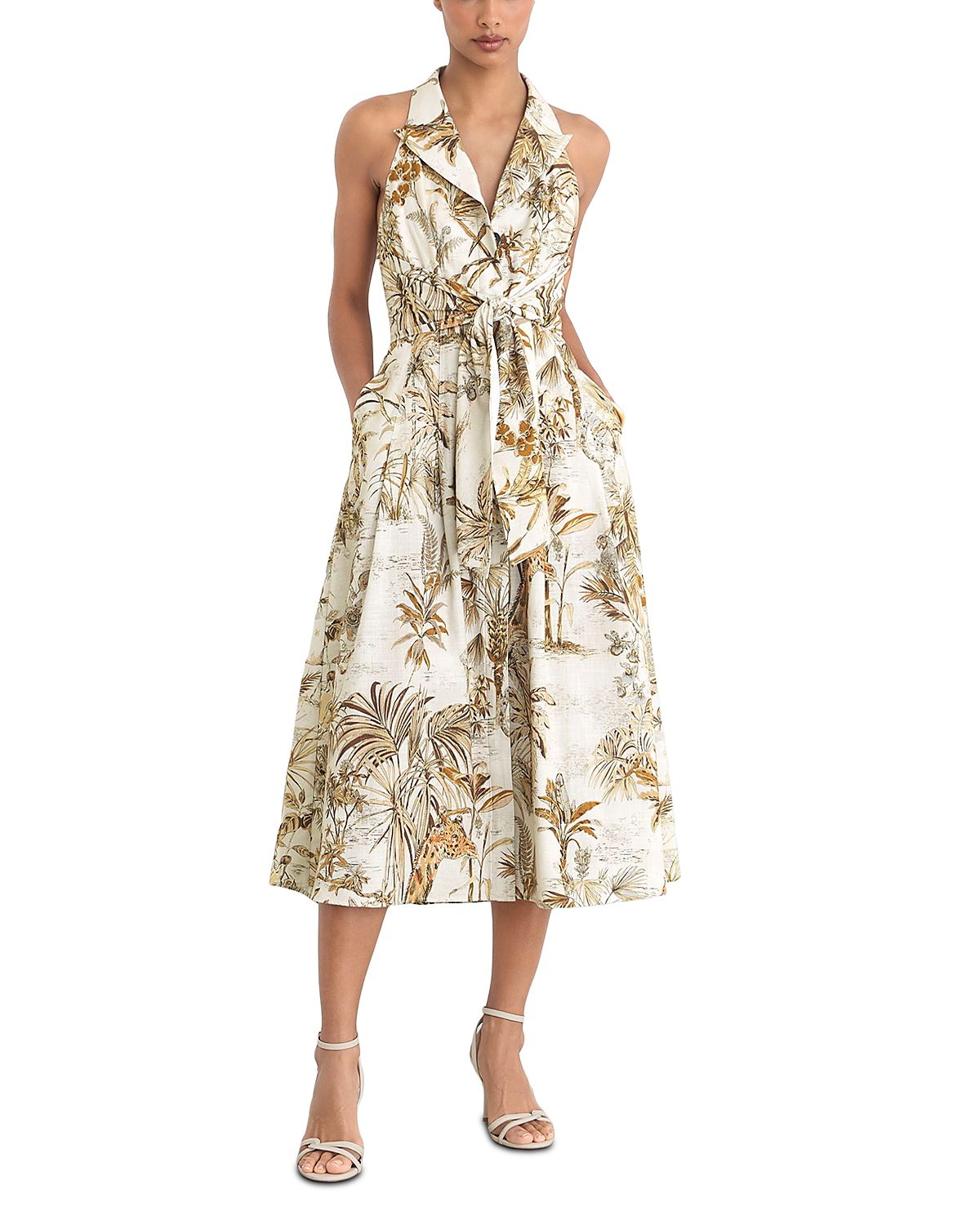 Reiss Petite Tate Printed Midi Dress