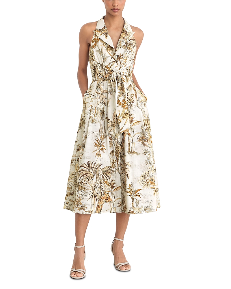 Reiss Petite Tate Printed Midi Dress