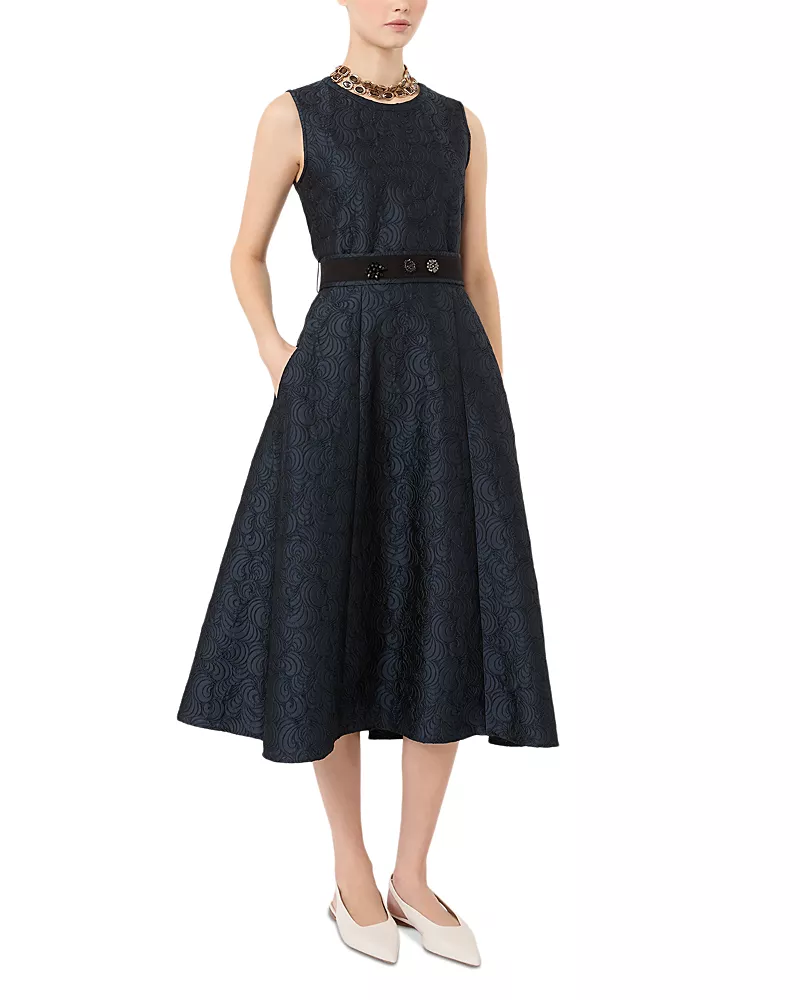 Max Mara Stmsax Jacquard Midi Dress