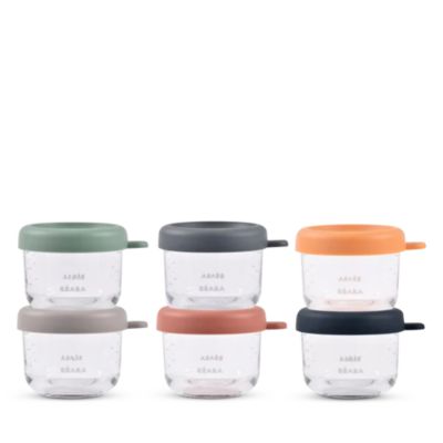 6 Pack Glass Baby Food Jars