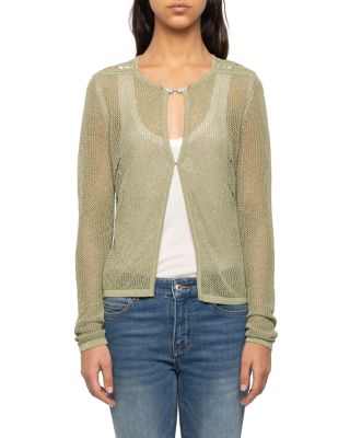 Saya Shiny Cardigan Sweater 