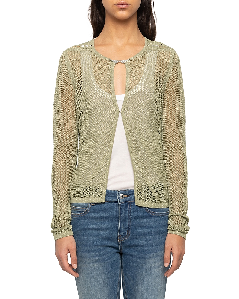 Zadig & Voltaire Saya Shiny Cardigan Sweater