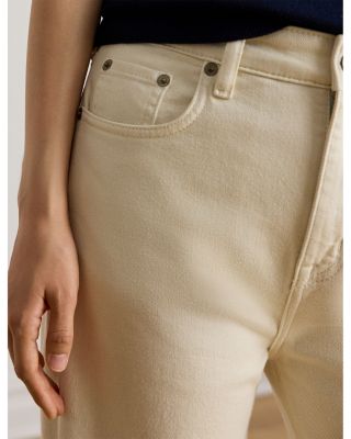 High Rise Straight Jeans in Cream - thumbnail 5