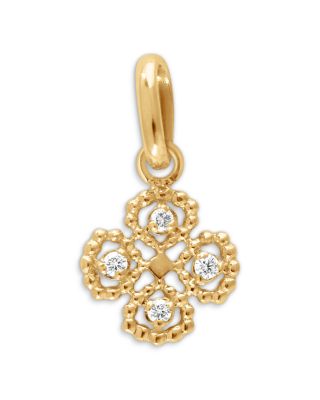 18K Yellow Gold Classic Gigi Diamond Lucky Clover Pendant, 0.04 tcw