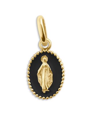 18K Yellow Gold Resin Madone Pendant