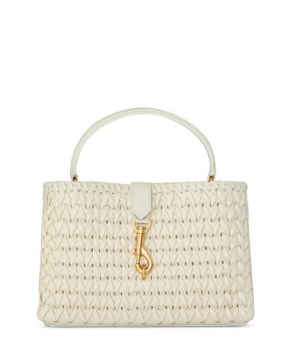 Megan Woven Top Handle Bag